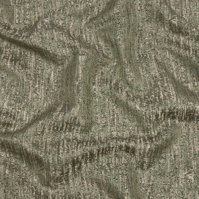 Metallic Satin-Faced Drapery Jacquard - Sage Distressed - British Imported