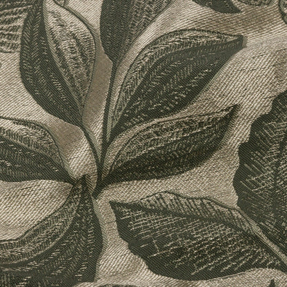 Metallic Drapery Jacquard - Sage Lucent Leaves - British Imported Detail