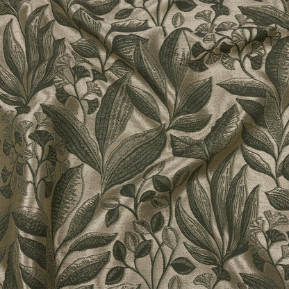 Metallic Drapery Jacquard - Sage Lucent Leaves - British Imported