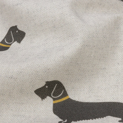 Cotton Canvas Print - Pebble Little Dogs - British Imported Detail