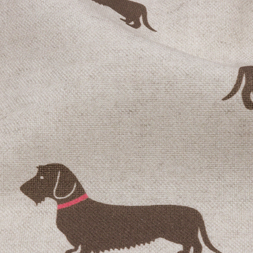 Cotton Canvas Print - Stone Little Dogs - British Imported Detail