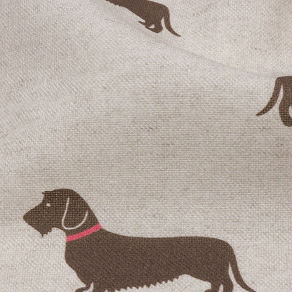 Cotton Canvas Print - Stone Little Dogs - British Imported Detail