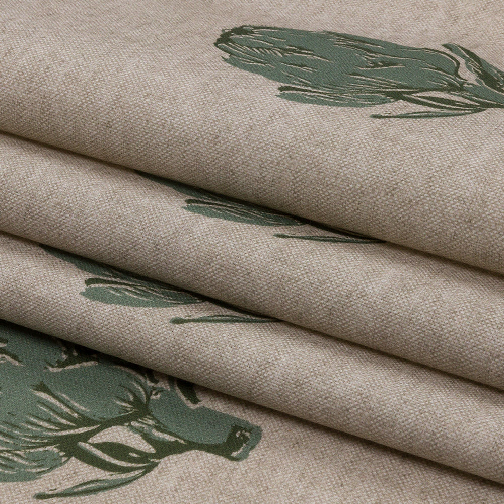 Cotton Canvas Print - Fern Artichokes - British Imported Folded
