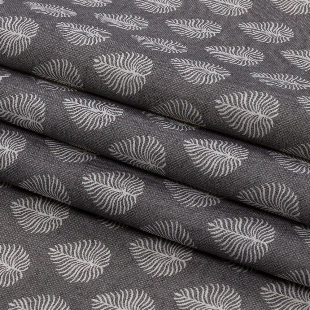 Cotton Canvas Print - Smoke Leaves - British Imported Folded