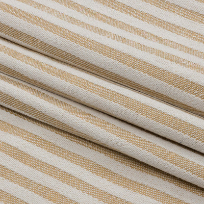 Cotton and Polyester Woven - Gold - Raised Stripes - British Imported Folded