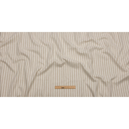 Cotton and Polyester Woven - Linen - Raised Stripes - British Imported Full