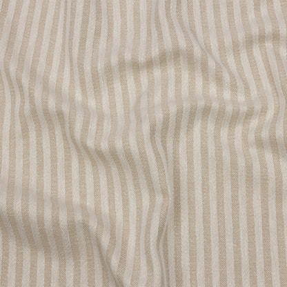 Cotton and Polyester Woven - Linen - Raised Stripes - British Imported