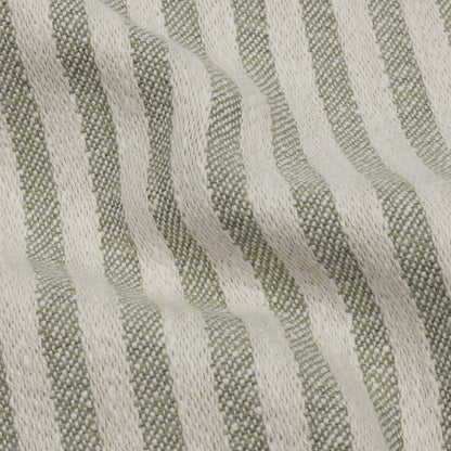 Cotton and Polyester Woven - Sage - Raised Stripes - British Imported Detail