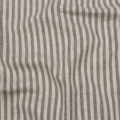 Cotton and Polyester Woven - Smoke - Raised Stripes - British Imported