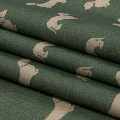Cotton Canvas Print - Fern Dachshunds - British Imported Folded