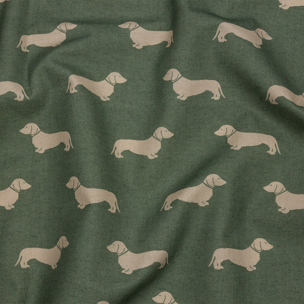 Cotton Canvas Print - Fern Dachshunds - British Imported