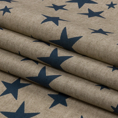 Cotton Canvas Print - Indigo Starlight - British Imported Folded