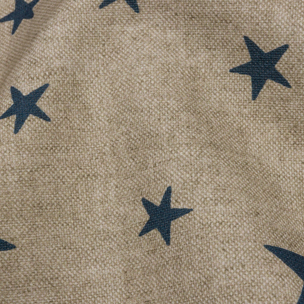 Cotton Canvas Print - Indigo Starlight - British Imported Detail