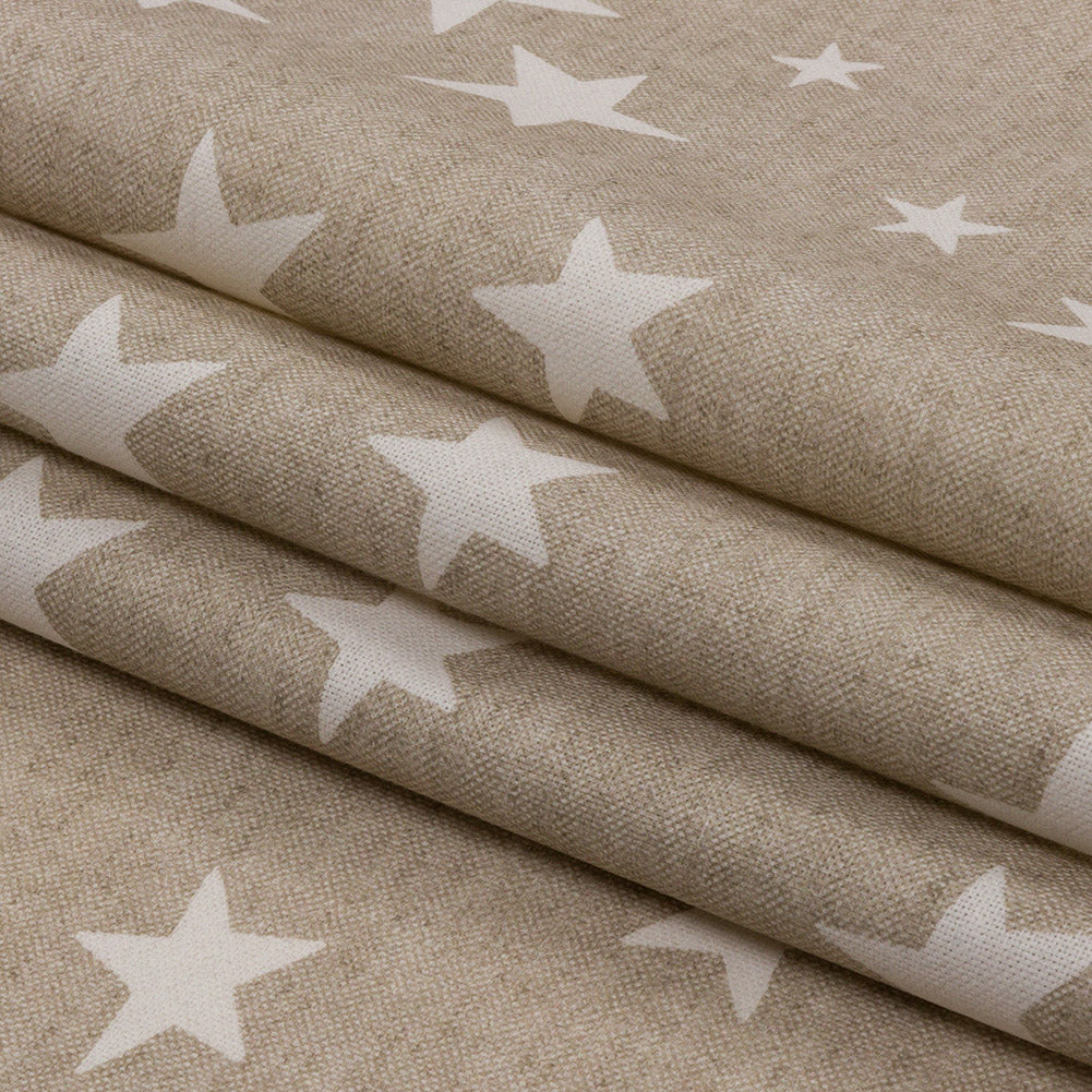 Cotton Canvas Print - Linen Starlight - British Imported Folded
