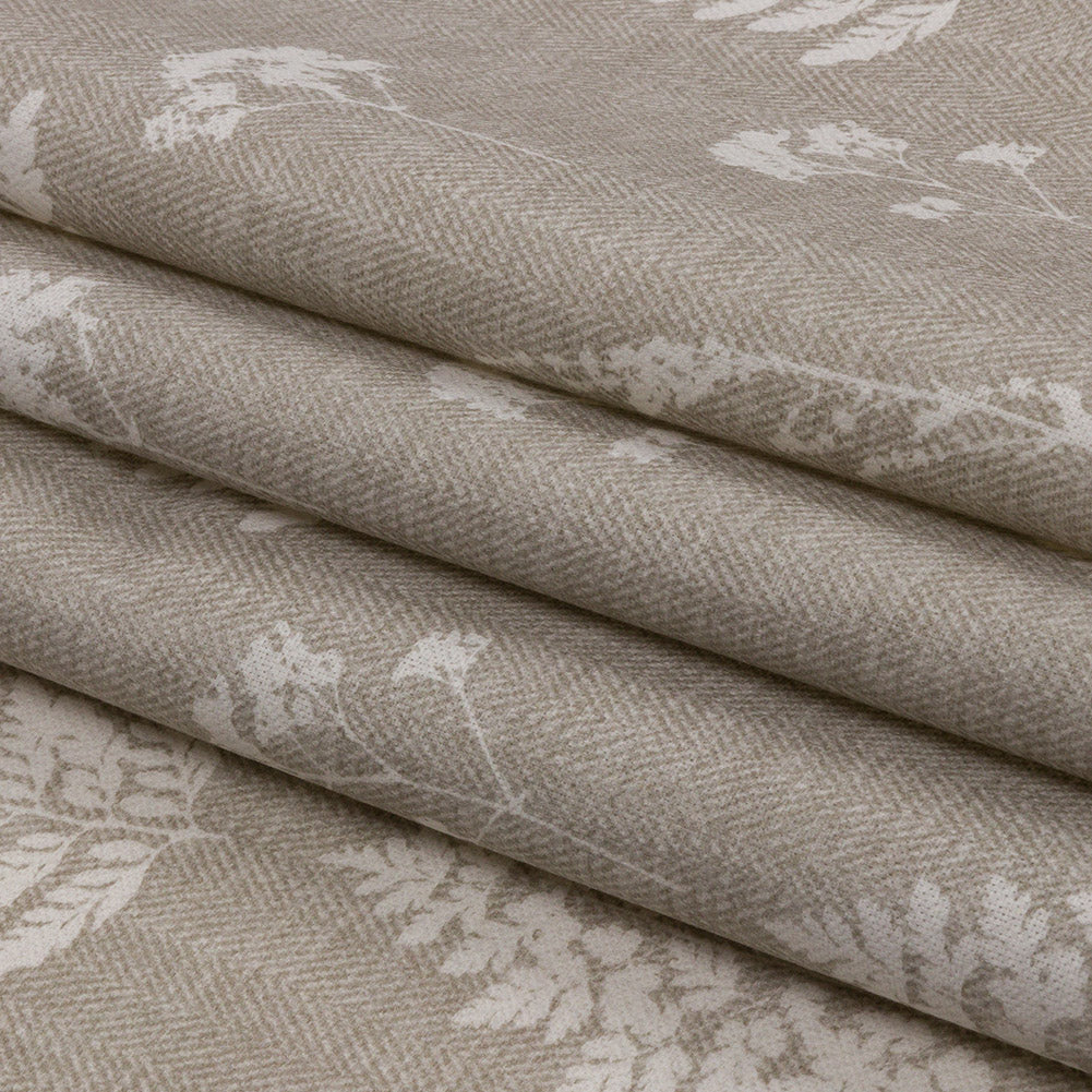 Cotton Canvas Print - Linen Botanical Silhouettes - British Imported Folded