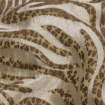 Drapery Jacquard - Jute Animal Stripes and Spots - British Imported Detail