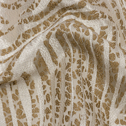 Drapery Jacquard - Sand Animal Stripes and Spots - British Imported Detail