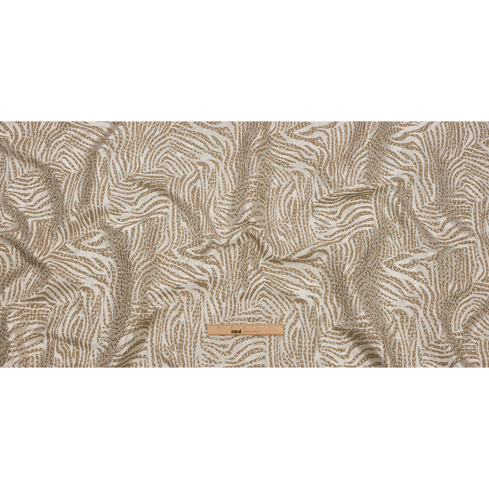 Drapery Jacquard - Sand Animal Stripes and Spots - British Imported Full