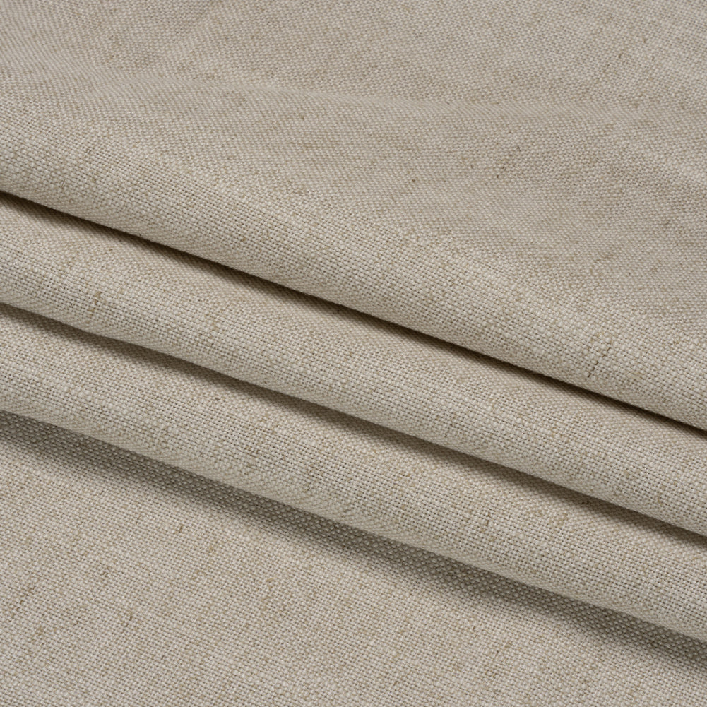Linen, Viscose and Polyester Woven - Natural - British Imported Folded