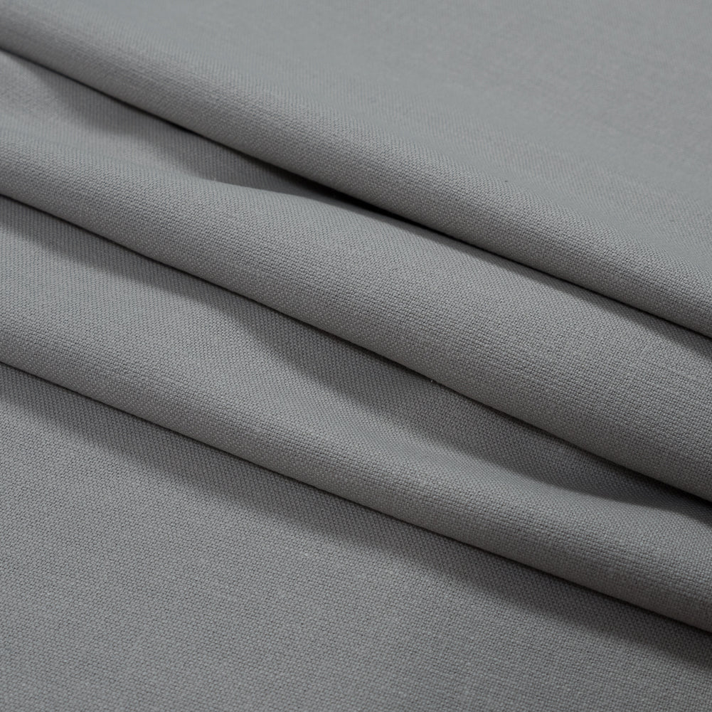 British Silver Soft Cotton and Polyester Canvas Folded