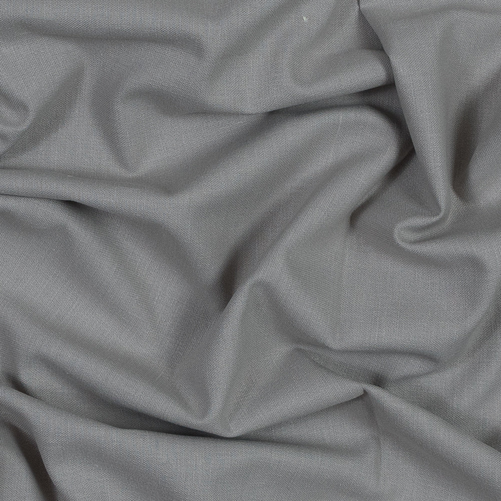 British Silver Soft Cotton and Polyester Canvas