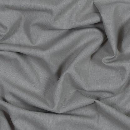 British Silver Soft Cotton and Polyester Canvas
