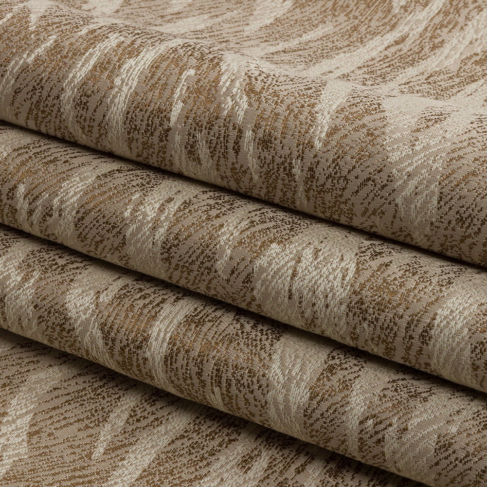 Drapery Jacquard - Jute Tiger Stripes - British Imported Folded
