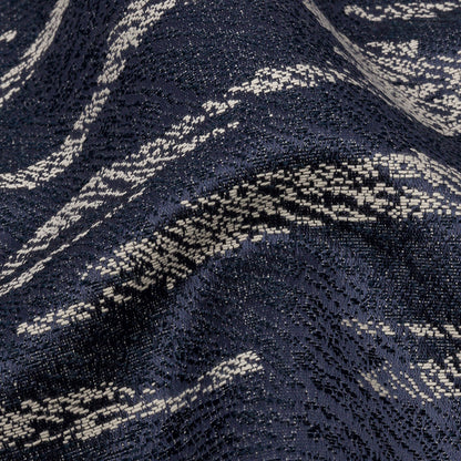 Drapery Jacquard - Midnight Tiger Stripes - British Imported Detail
