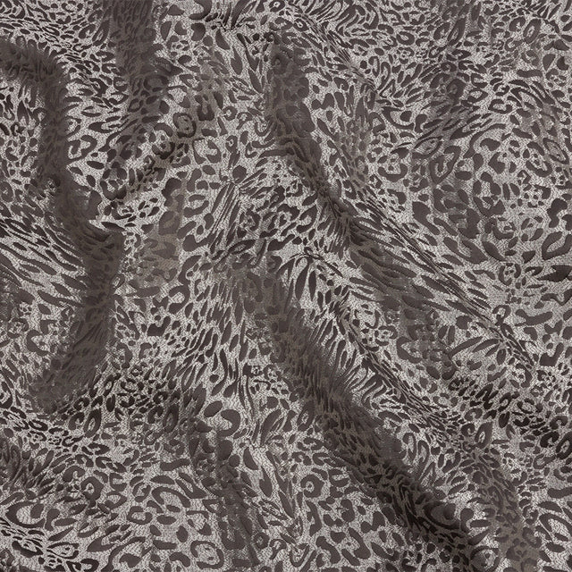 Drapery Jacquard - Slate Running Leopard - British Imported