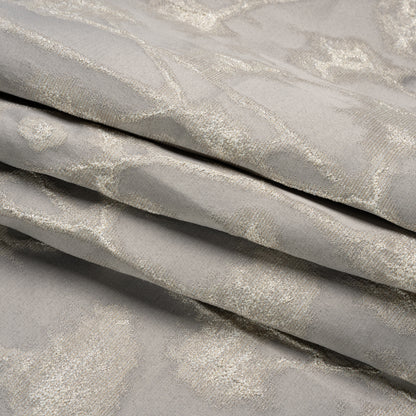 Metallic Drapery Jacquard - Dove Blurred Branches - British Imported Folded