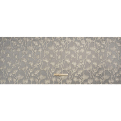 Metallic Drapery Jacquard - Dove Blurred Branches - British Imported Full