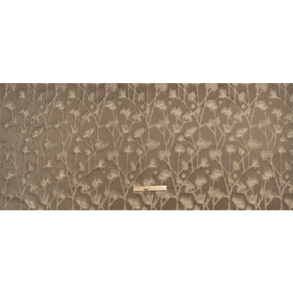 Metallic Drapery Jacquard - Mole Blurred Branches - British Imported Full