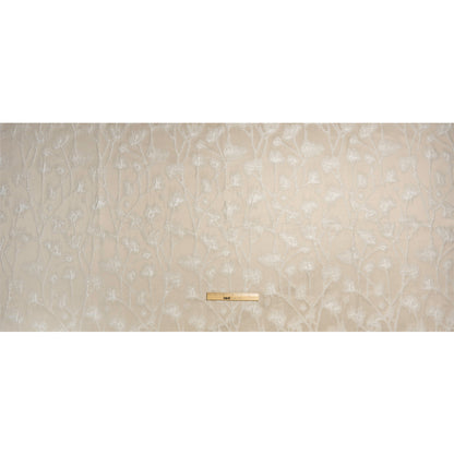 Metallic Drapery Jacquard - Porcelain Blurred Branches - British Imported Full