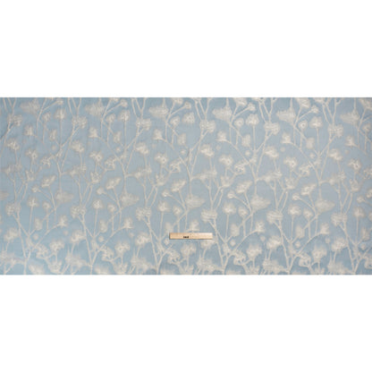 Metallic Drapery Jacquard - Dove Blurred Branches - British Imported Full