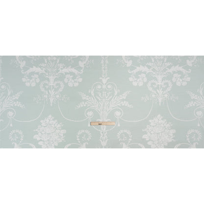 Cotton Canvas Print - Duckegg Scrolls and Leaves - British Imported Full