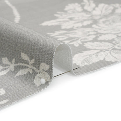 Cotton Canvas Print - Steel Scrolls and Leaves - British Imported Detail
