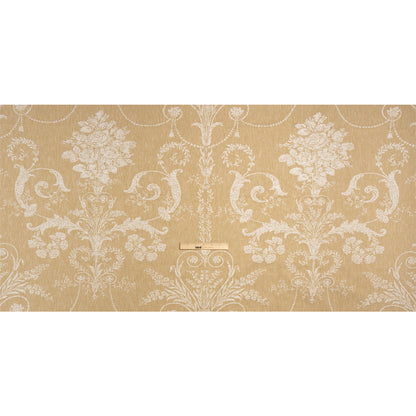 Polyester and Cotton Jacquard - Gold Scrolls and Leaves - British Imported Full