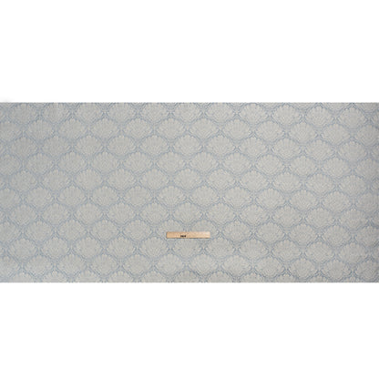 Metallic Drapery Jacquard - Wedgewood Leafy Fans - British Imported Full