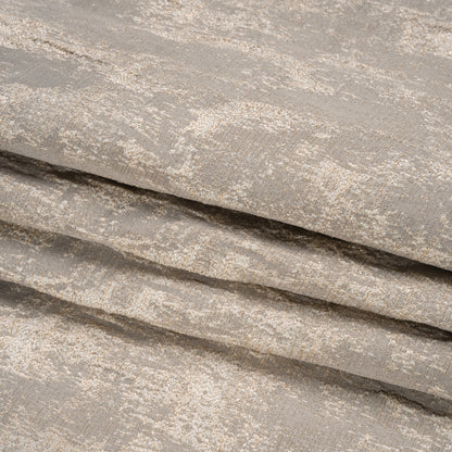 Metallic Drapery Jacquard - Dove Abstract - British Imported Folded