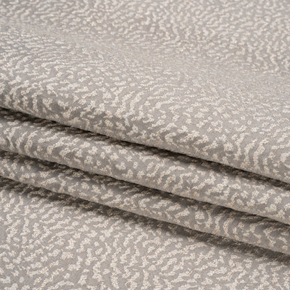 Metallic Drapery Jacquard - Dove Mottled - British Imported Folded