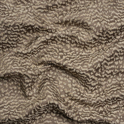 Metallic Drapery Jacquard - Mole Mottled - British Imported