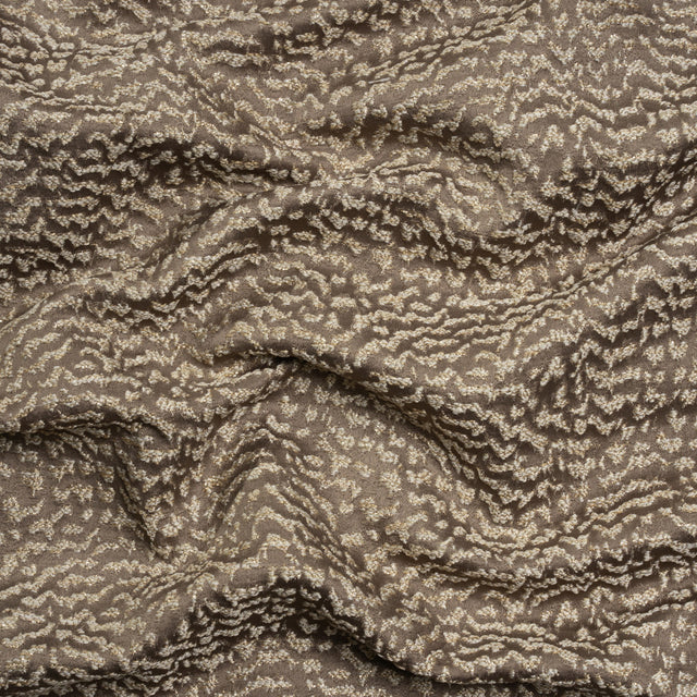 Metallic Drapery Jacquard - Mole Mottled - British Imported