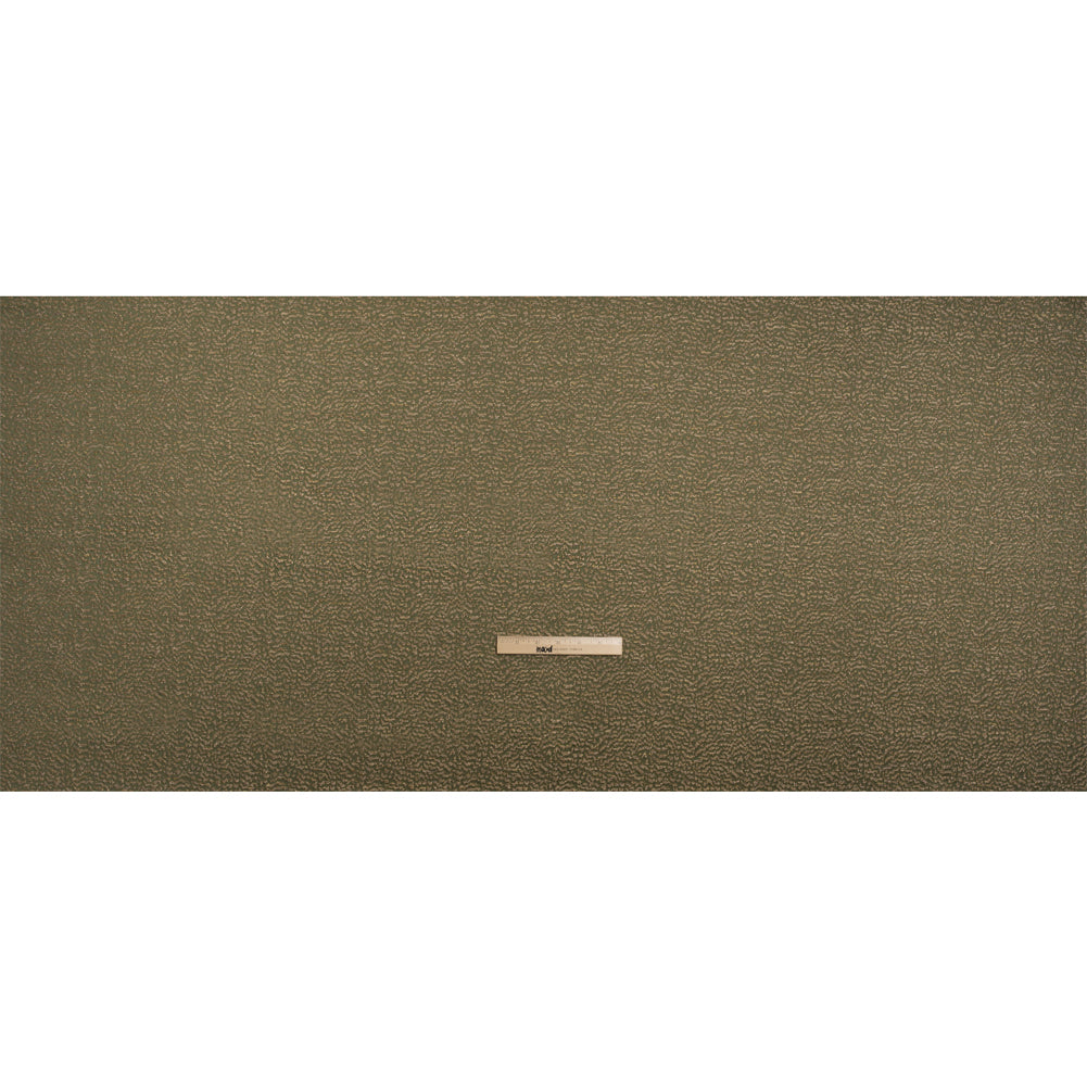 Metallic Drapery Jacquard - Olive Mottled - British Imported Full