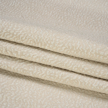 Metallic Drapery Jacquard - Porcelain Mottled - British Imported Folded