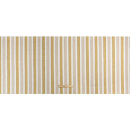 Slubbed Cotton Blend Woven - Pollen Wide Stripes - British Imported Full