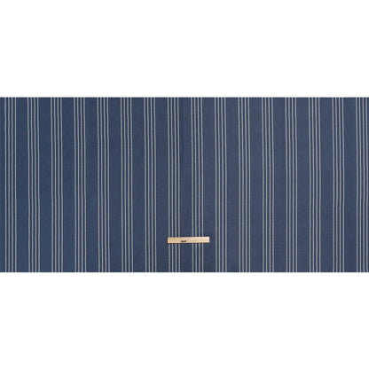 Soft Textured Recycled Polyester Drapery Woven - Indigo - British Imported Full