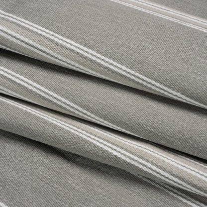 Cotton and Polyester Drapery Twill - Pebble Striped - British Imported Folded
