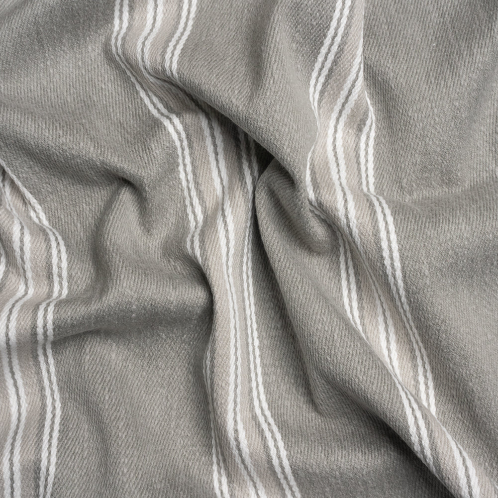 Cotton and Polyester Drapery Twill - Pebble Striped - British Imported