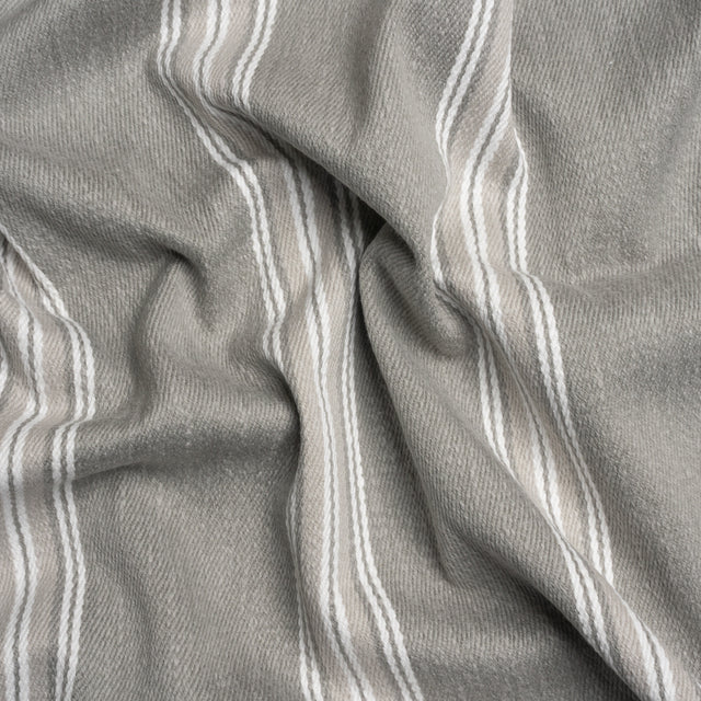 Cotton and Polyester Drapery Twill - Pebble Striped - British Imported