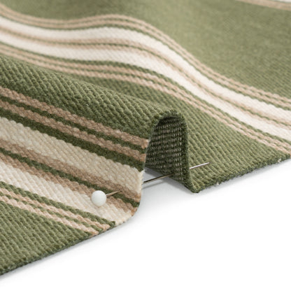 Cotton and Polyester Drapery Twill - Spruce Striped - British Imported Detail
